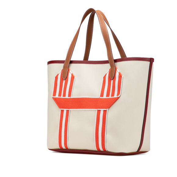 Pre-Loved Hermes Toile and Clemence Pursangle Tote - Picture 2 of 11